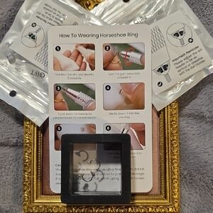 Kultan Jewelry Horseshoe Ring, Piercing, with Instruction Card And Tools NWT